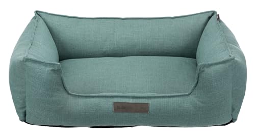 TRIXIE Hundebett Talis 80 × 60 cm in mint - elegantes Hundebett aus gemütlichem Webstoff - Hundekorb für mittelgroße Hunde - rutschfest und waschbar - 37585 von TRIXIE