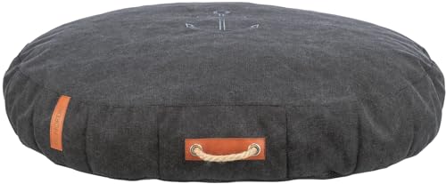 TRIXIE Hundekissen BE Nordic Föhr 100x70 cm in schwarz – bequemes Hundebett für große Hunde - ovale Hundecouch mit praktischem Tragegriff - weich & waschbar – 37477 von TRIXIE