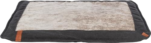 TRIXIE Hundekissen BE NORDIC Föhr 90x70 cm in schwarz/Sand – bequemes Hundebett für mittelgroße Hunde - eckig Hundecouch mit praktischem Tragegriff - weich & waschbar – 36598 von TRIXIE