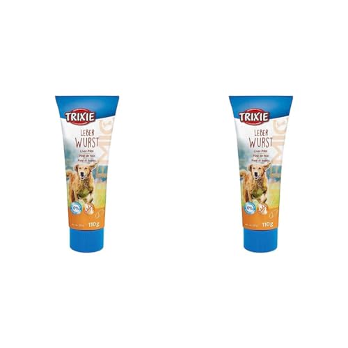 TRIXIE Hundeleckerli Premio Hunde-Leberwurst 110g - Premium Leckerlis für Hunde glutenfrei - ohne Getreide & Zucker, schmackhafte Belohnung für Training & Zuhause - 3176 (Packung mit 2) von TRIXIE