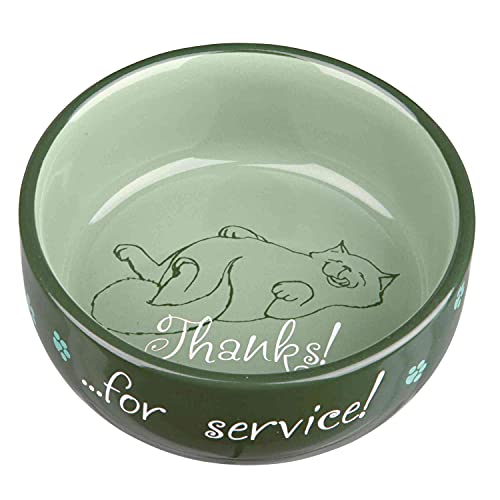 Trixie Katzennapf Thanks for Service, Keramik, 1 Stück - Sortierte Farbe (1er Pack) von TRIXIE