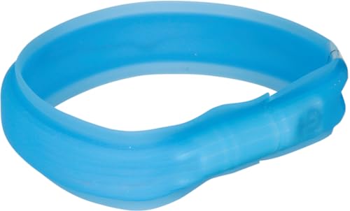 TRIXIE Leuchthalsband für Hunde L-XL blau – Leuchtendes Hundehalsband, ideal für Spaziergänge im Dunkeln – Aufladbar und individuell einstellbar - 12672 von TRIXIE