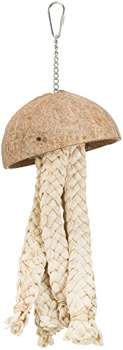 TRIXIE Vogel Käfigzubehör NATURSPIELZEUG, Kokosnuss/BANANENBLÄTTER, 37 cm- 58995 von TRIXIE