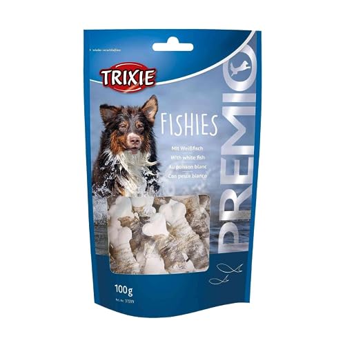 TRIXIE Hundeleckerli PREMIO Hunde-Fishies 100g - Premium Leckerlis für Hunde glutenfrei - ohne Getreide & Zucker, schmackhafte Belohnung für Training & Zuhause von TRIXIE