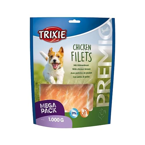 TRIXIE Hundeleckerli PREMIO Hunde-Chicken Filets 1kg - Premium Leckerlis für Hunde glutenfrei - ohne Getreide & Zucker, schmackhafte Belohnung für Training & Zuhause - 31528 von TRIXIE