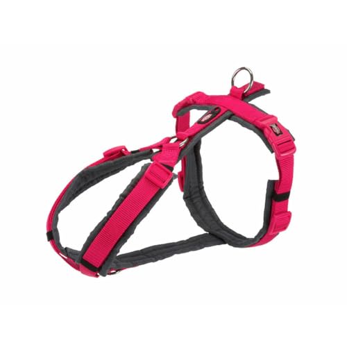 TRIXIE Premium Trekking Wandergeschirr, Fuchsia/Graphit, Größe XL 80-97 cm/25 mm von TRIXIE