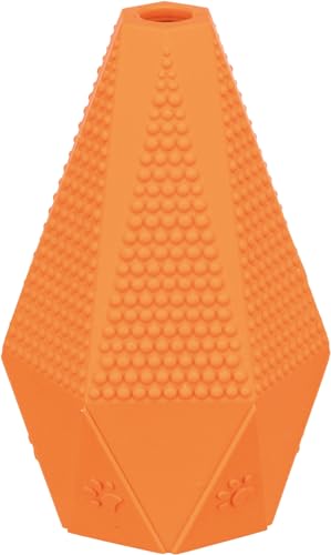 TRIXIE Pullover für Haustiere, 10 cm, orangefarbenes Naturkautschuk-Spielzeug für Haustiere, Haustiere können damit spielen, indem sie springen und kauen, sicher zum Spielen von TRIXIE