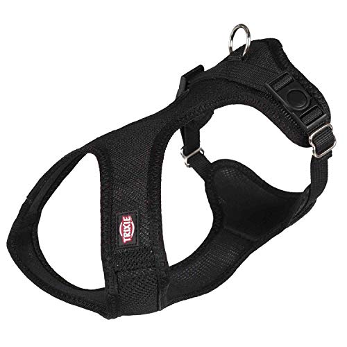 TRIXIE Comfort Soft Touren-Geschirr Größe S: Brustumfang 33–50 cm/20 mm in schwarz - gepolstertes Hundegeschirr zum Joggen mit stufenlos verstellbaren Bauchgurt für kleine Hunde, 16271 von TRIXIE