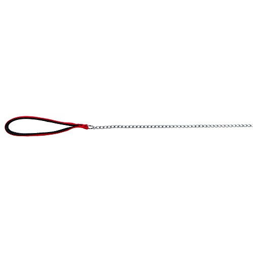 TX-14033 Chain Leash, Chromed, with Nylon Hand Loop 1.00 m/4 mm, red von TRIXIE