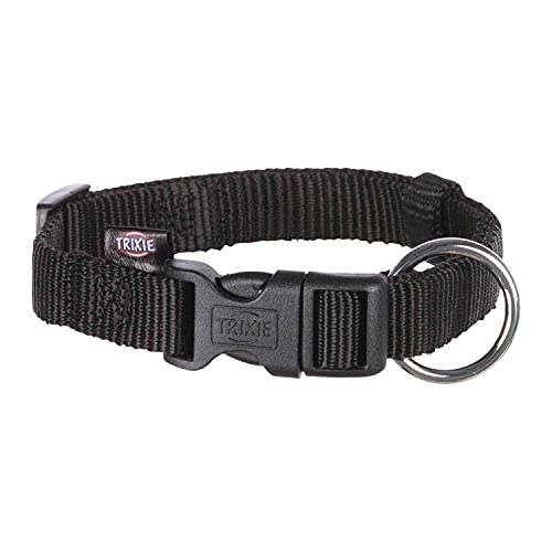 TRIXIE Classic Halsband Größe L–XL: Halsumfang 40–65 cm/25 mm in schwarz - stufenlos verstellbares Hundehalsband für große bis sehr große Hunde, aus reißfestem Gurtband, 14231 von TRIXIE