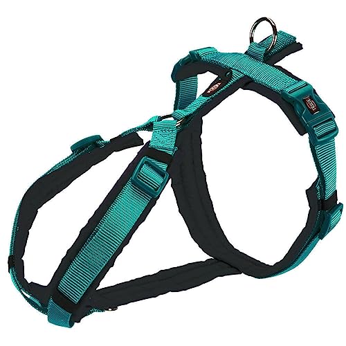 TRIXIE Trekking Geschirr New Premium S 36-44cm/15mm Ocean Blue/Graphit Hund von TRIXIE