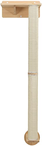 TRIXIE Wall Set 1, Indoor Wall Mounted Cat Scratching Post for Elevated Fun, Climb to Barch, Jumping Platform, Natural von TRIXIE