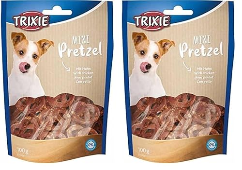 TRIXIE Zuckerfreie Mini Pretzels, Hundeleckerli, 100 G - 31656 (Packung mit 2) von TRIXIE