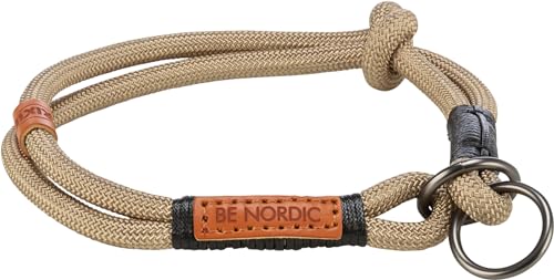 TRIXIE Zugstopp-Hundehalsband BE Nordic L Sand/schwarz, Komfortables Hundehalsband für große Hunde mit Zugbegrenzung, robust & elegant – 17284 von TRIXIE