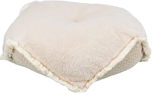 TRIXIE kuscheliges Bett für Hunde und Katzen im angesagten Boho-Design Kissen BOHO, ECKIG, 70 × 70 cm, BEIGE - mit abnehmbarem, waschmaschinengeeignetem Bezug - 38216 von TRIXIE