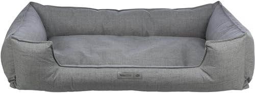 TRIXIE Hundebett Talis 120 × 80 cm in grau - elegantes Hundebett aus gemütlichem Webstoff - Hundekorb für mittelgroße Hunde - rutschfest und waschbar - 37580 von TRIXIE