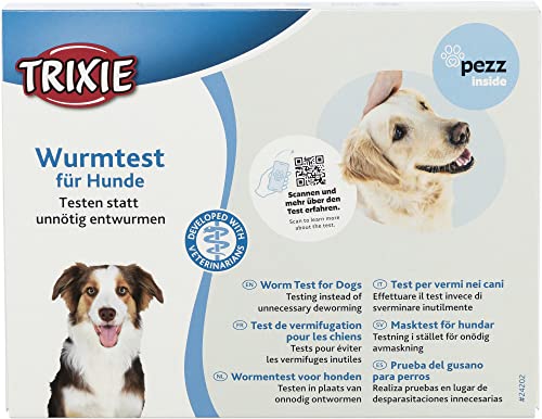 TRIXIE praktischer Wurmtest für Hunde, für Zuhause, 19,5 × 15 × 2 cm - 24202 von TRIXIE