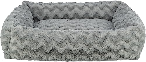 TRIXIE orthopädisches Hundebett Vital Loki 100 × 70 cm in grau - hochwertiges Hundekissen mit Memory Foam - Hundekorb für große Hunde - gelenkschonend und entlastend - 37933 von TRIXIE