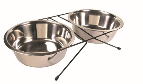 TX-24834 Eat on Feet Stainless Steel Bowl Set 2x2.8l von TRIXIE