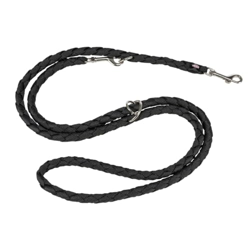 TRIXIE Hundeleine Cavo V-Leine S–M, 2,00 m ø 12 mm in schwarz - verstellbare Leine für Outdooraktivitäten - für kleine bis mittelgroße Hunde - 143501 von TRIXIE