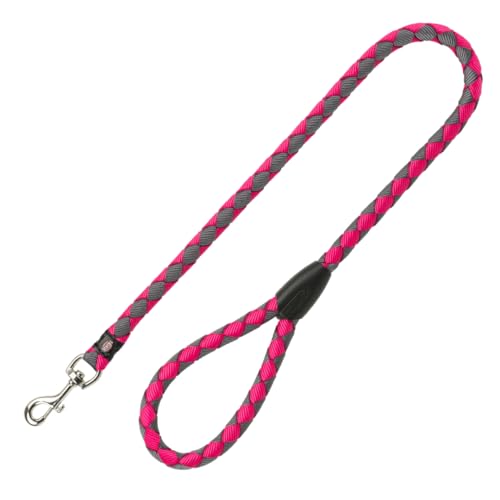 TRIXIE Hundeleine Cavo Leine L–XL, 1,00 m ø 18 mm in fuchsia/grafit - kurze Führleine für den Hund mit guter Kontrolle - für große bis sehr große Hunde - 144211 von TRIXIE