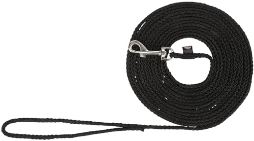 TRIXIE Schleppleine S–M, 5 m ø 5 mm in schwarz - Lange Hundeleine für Training und Outdoor - für kleine bis mittelgroße Hunde - 19751 von TRIXIE