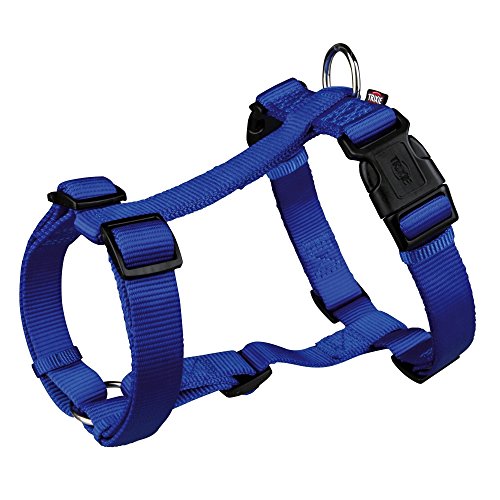 TRIXIE Premium H-Geschirr Größe XS–S: Brustumfang 30–44 cm/10 mm in royalblau - verlässliches Hundegeschirr, Bruststeg, Nacken- und Bauchgurt stufenlos verstellbar für kleine Hunde, 203202 von TRIXIE