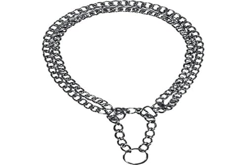 Trixie 2242 Zug-Stopp-Kettenhalsband, zweireihig, verchromt, 40 cm/2,0 mm von TRIXIE