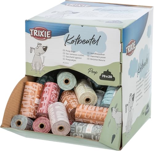 TRIXIE Hundekotbeutel 70 Rollen im Spender - 20 Beutel pro Rolle - für alle Rollen-Beutelspender - 22843 von TRIXIE