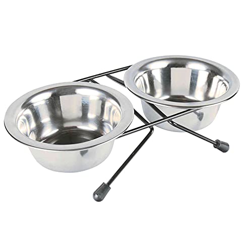 Trixie 24830 Napf-Set Eat on Feet, 2 × 0,2 l/ø11 cm, silber Trixie 24830 Napf-Set Eat on Feet, 2 × 0,2 l/ø11 cm, silber von TRIXIE