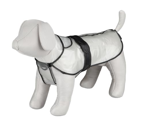 TRIXIE Regenmantel Tarbes für Hunde S transparent – Hunde-Regenjacke mit reflektierenden Elementen für mehr Sicherheit im Dunkeln – bequem & verstellbar - 3003 von TRIXIE