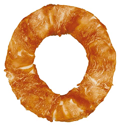 TRIXIE zuckerfreier und glutenfreier Hühnchen Kauring "Denta Fun Chicken Chewing Ring, ø 10 cm, 110 g" - 31328 von TRIXIE