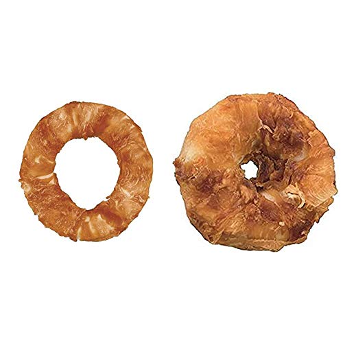 TRIXIE 31331 Denta Fun Chicken Chewing Ring, ø 20 cm, 225 g & 31332 Denta Fun Chicken Chewing Rings, ø 6 cm, 2 St./110 g von TRIXIE