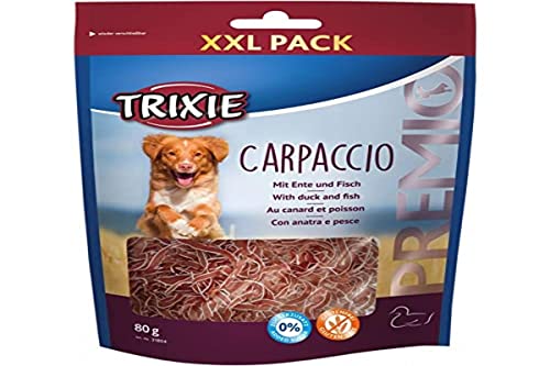 TRIXIE PREMIO Carpaccio mit Ente & Kabeljau - Glutenfrei - ohne Zuckerzusatz - Fleischgehalt 65 %, Fischgehalt 20 % - 80 g - 31804 von TRIXIE