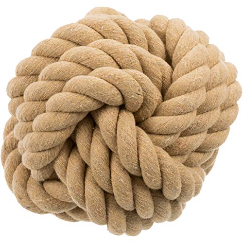 TRIXIE Be Nordic Plüschtiere für Hunde Knoten Ball – maritimes Kuscheltier für Hunde zum Spielen und Kuscheln – robust & langlebig – aus Plüsch/Tau - 32631 von TRIXIE