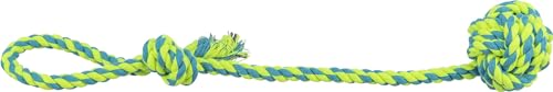 Trixie Spieltau mit eingeflochtenem Ball, ø 7/50 cm, petrol/lime, 3269, Baumwolle/Polyester von TRIXIE