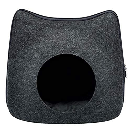 Trixie 36318 Kuschelhöhle Cat, Filz, 38 × 35 × 37 cm, anthrazit von TRIXIE