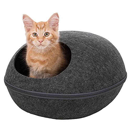 Trixie 36319 Kuschelhöhle Liva, Filz, 40 × 24 × 47 cm, anthrazit, schwarz von TRIXIE