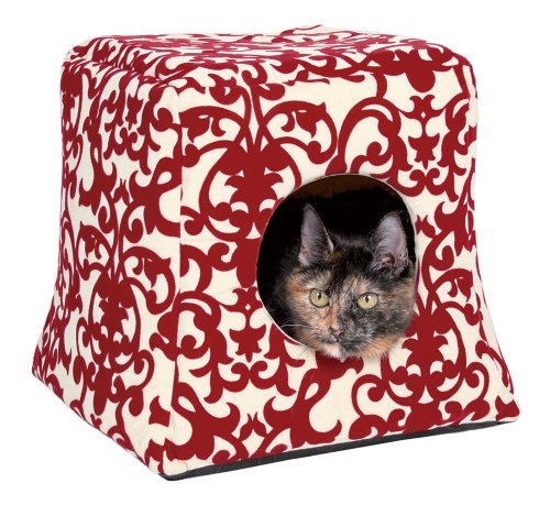 Trixie 36341 Jules Kuschelhöhle 35 × 33 × 35 cm, creme-rot von TRIXIE