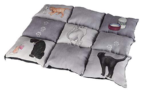 Trixie 37074 Liegematte Patchwork Cat, 55 × 45 cm, grau von TRIXIE