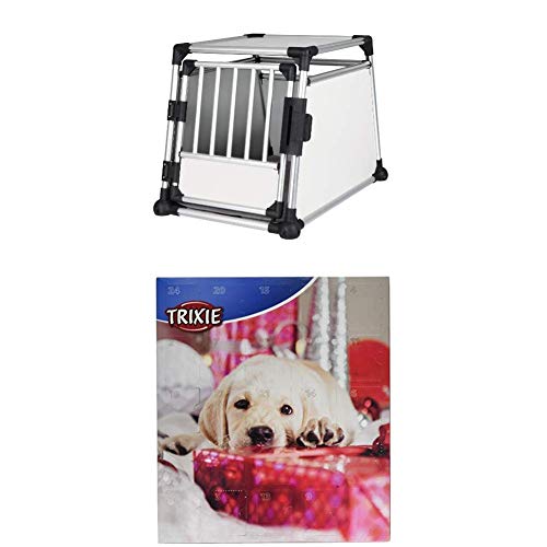 Trixie 39342 Transportbox, Aluminium, 63 x 65 x 90 cm + Adventskalender für Hunde von TRIXIE