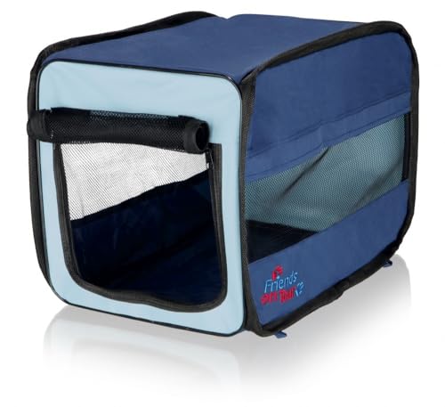 Trixie 39693 Mobile Kennel Twister, S–M: 50 × 52 × 76 cm, dunkelblau/hellblau von TRIXIE