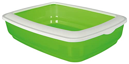 TRIXIE Katzentoilette Brisko mit Rand - 15 Liter Fassungsvermögen - recycelter Kunststoff - 38 x 11 x 50 cm - diverse Farben - zufällige Auswahl - 40394 von TRIXIE