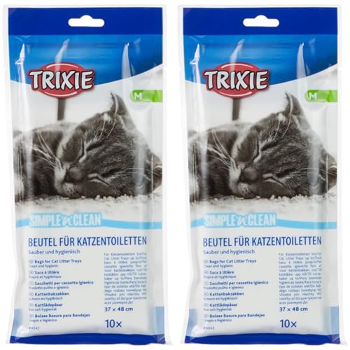 Trixie 4043 Simple'n'Clean Katzentoilettenbeutel, M, 10 St., 37 × 48 cm (Packung mit 2) von TRIXIE