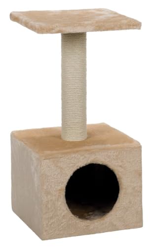 TRIXIE Kratzbaum Zamora 60 cm in beige – kleiner Katzenbaum für junge & kleine Katzen mit gemütlicher Liegefläche, komfortabel & stabil – 43351 von TRIXIE