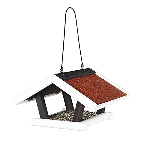 Trixie 55804 natura Futterhaus zum Hängen, 30 × 18 × 28 cm, schwarz/weiß von TRIXIE