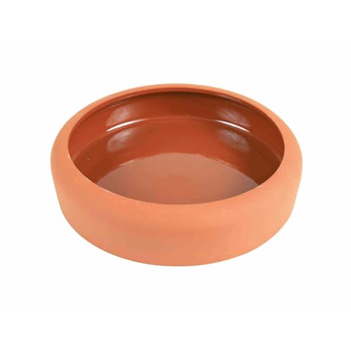 Trixie 60673 Keramiknapf mit abgerundetem Rand, 600 ml/ø 19 cm, terracotta von TRIXIE