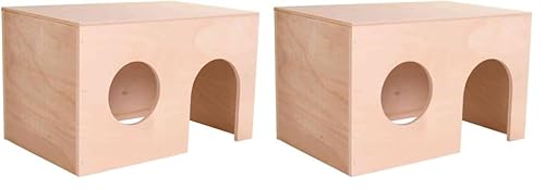 Trixie 60862 Holzhaus für Meerschweinchen, 27 × 17 × 19 cm (Packung mit 2) von TRIXIE