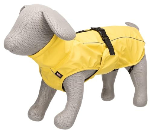 TRIXIE Regenmantel Vimy für Hunde XS gelb – Hunde-Regenjacke mit reflektierenden Elementen für mehr Sicherheit im Dunkeln – bequem & verstellbar - 7971 von TRIXIE