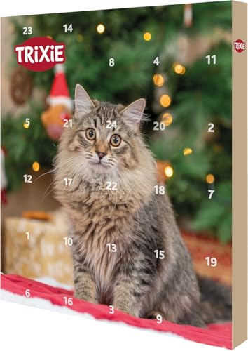 Trixie 9269 Vorweihnachtszeit Adventskalender für Katzen, 30 × 34 × 3,5 cm von TRIXIE